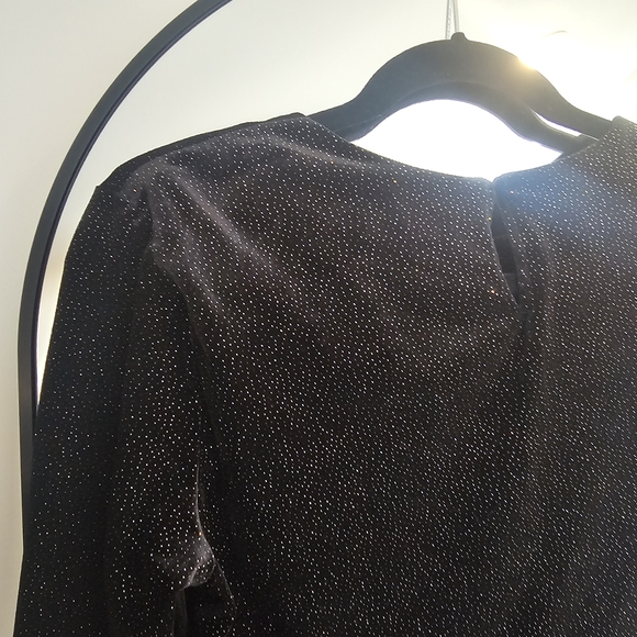 H&M Black Sparkle Long Sleeve Dress - Picture 4 of 5